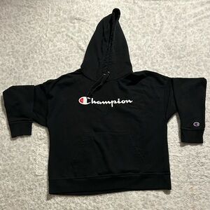 Black champion hoodie (womens)